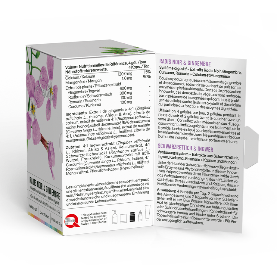 Sekoya Swiss  Schwarzer Rettich & Ingwer | Leberentgiftung 