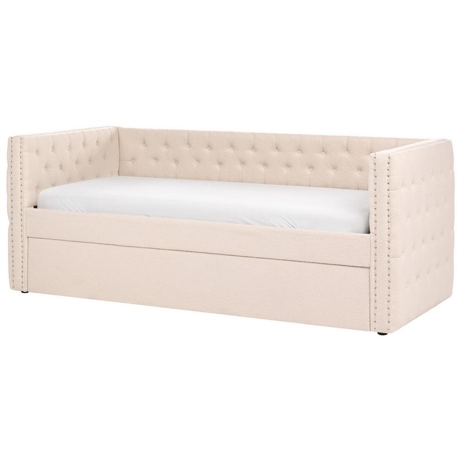 Beliani Letto estraibile en Bouclé  GASSIN  