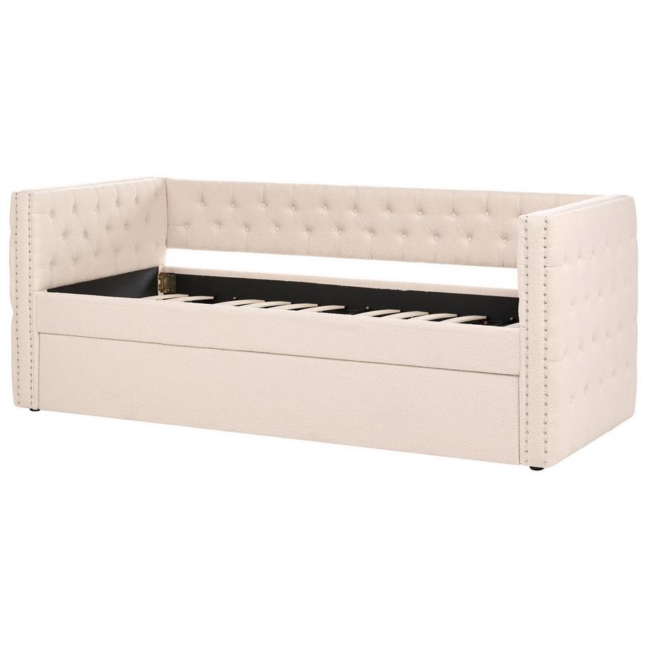 Beliani Letto estraibile en Bouclé  GASSIN  