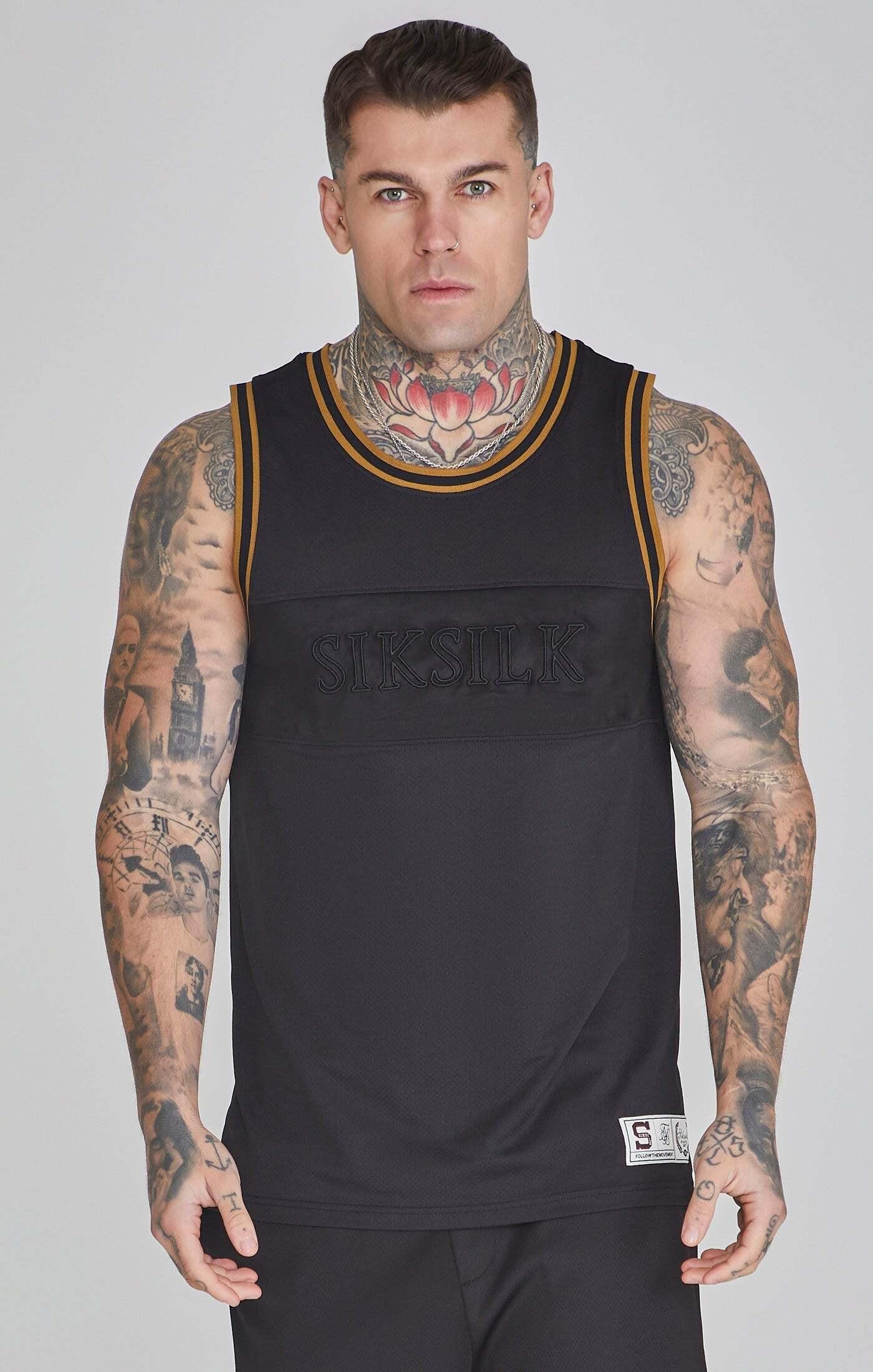 Image of Top Basketball Vest In Black Unisex Schwarz S
