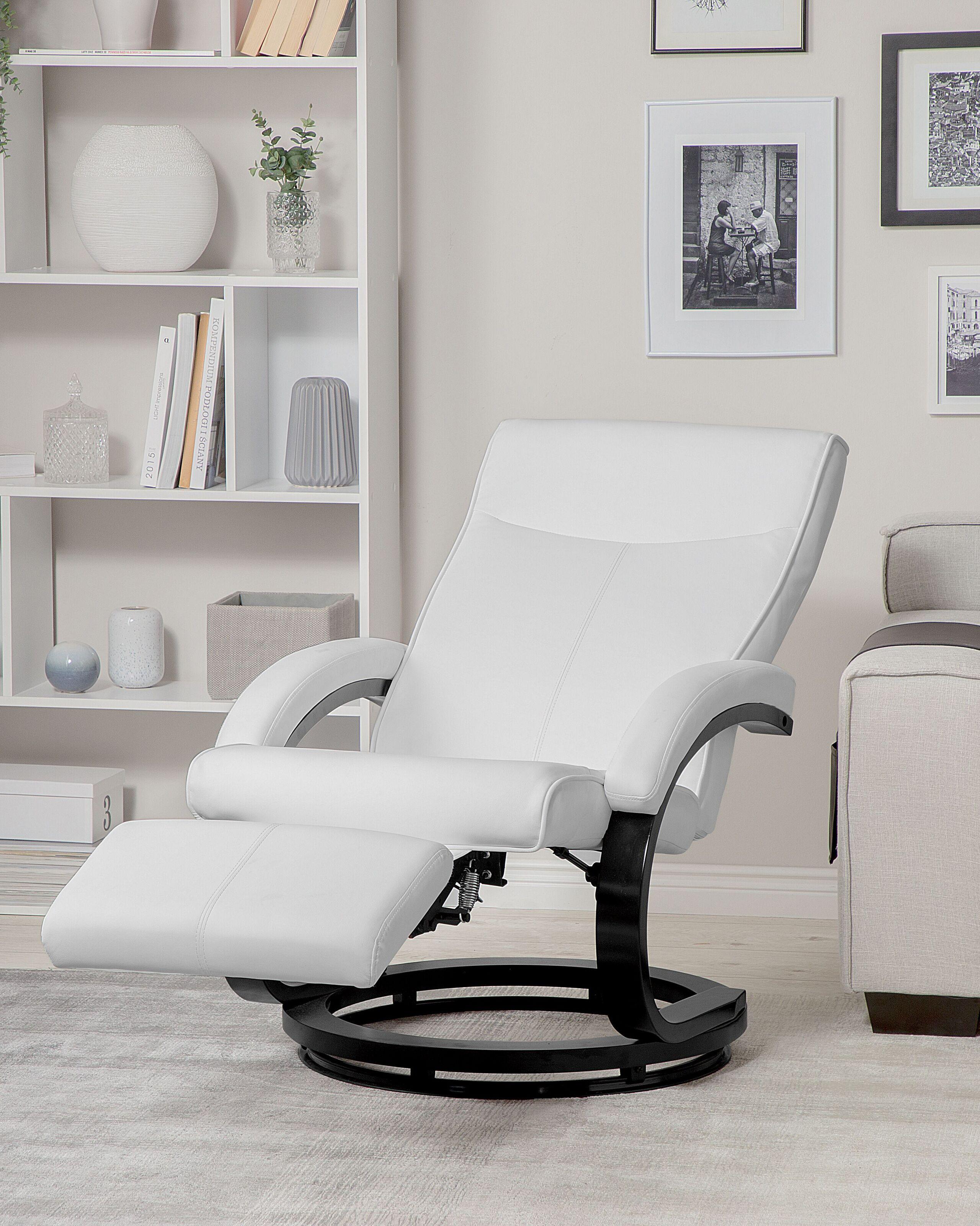 Beliani Fauteuil en Cuir PU Moderne MIGHT  