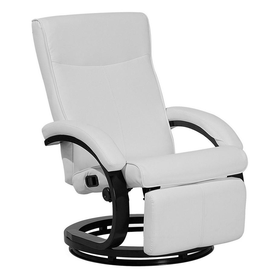 Beliani Fauteuil inclinable en Cuir PU Moderne MIGHT  