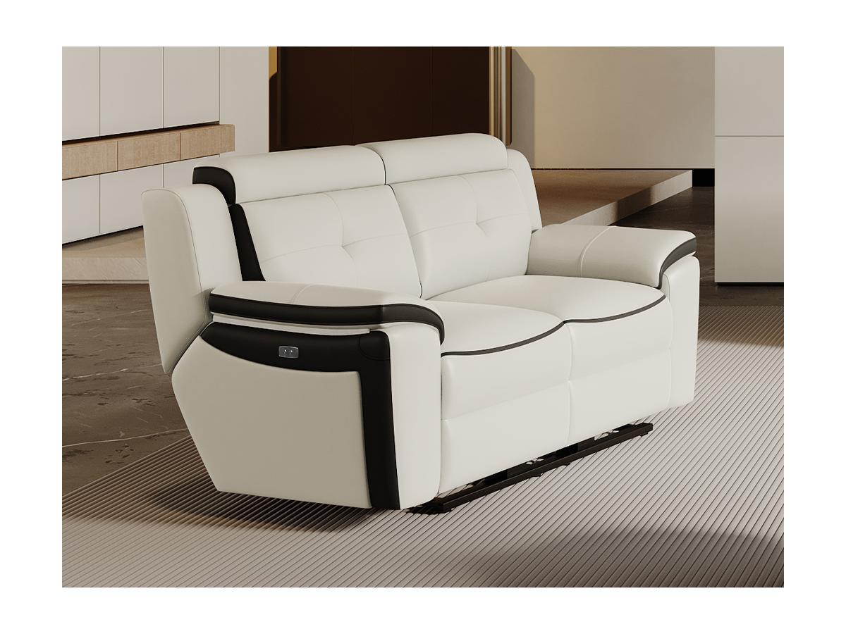 Vente-unique Relaxsofa Leder elektrisch 2Sitzer ANGELIQUE  