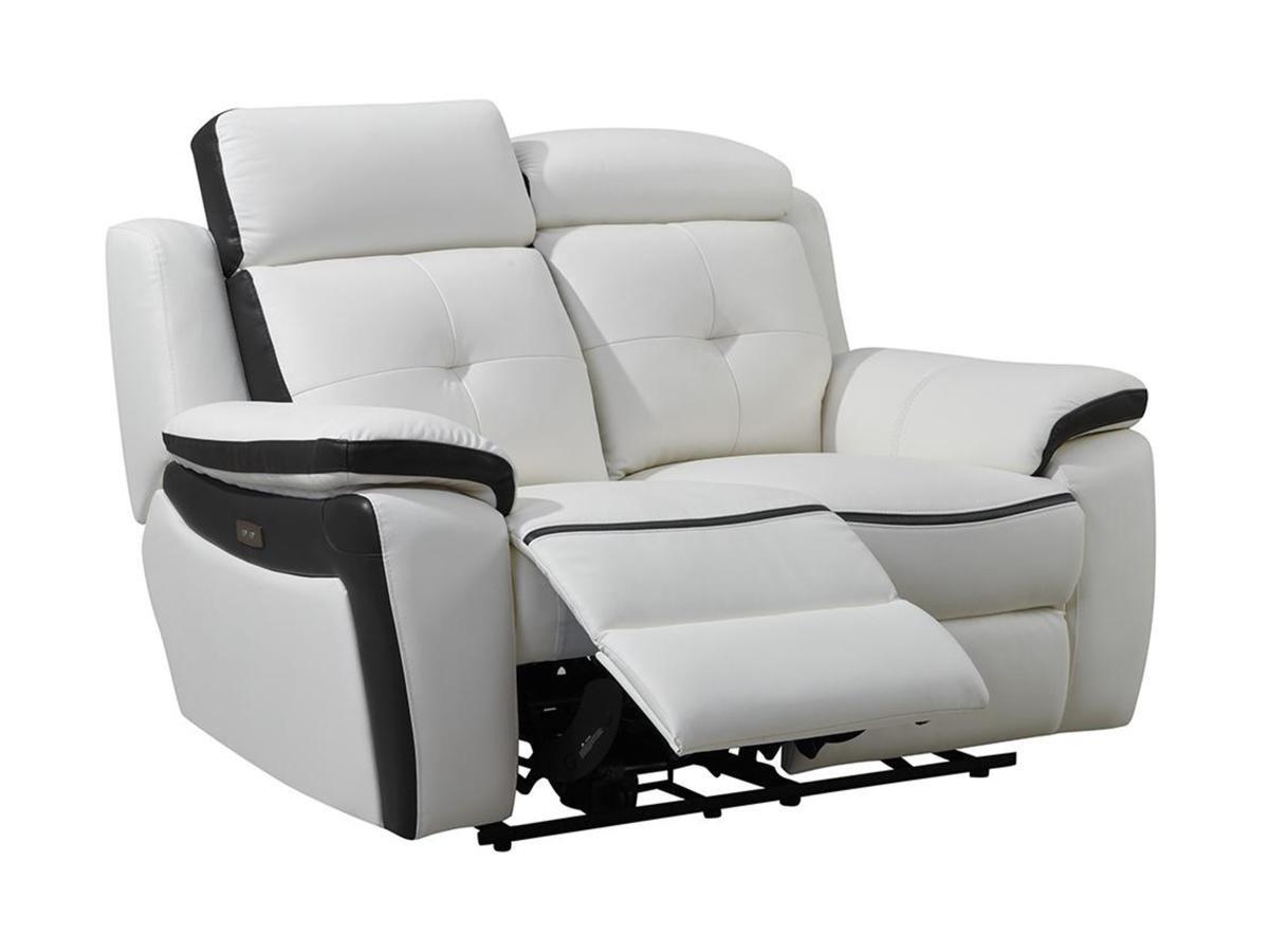 Vente-unique Relaxsofa Leder elektrisch 2Sitzer ANGELIQUE  