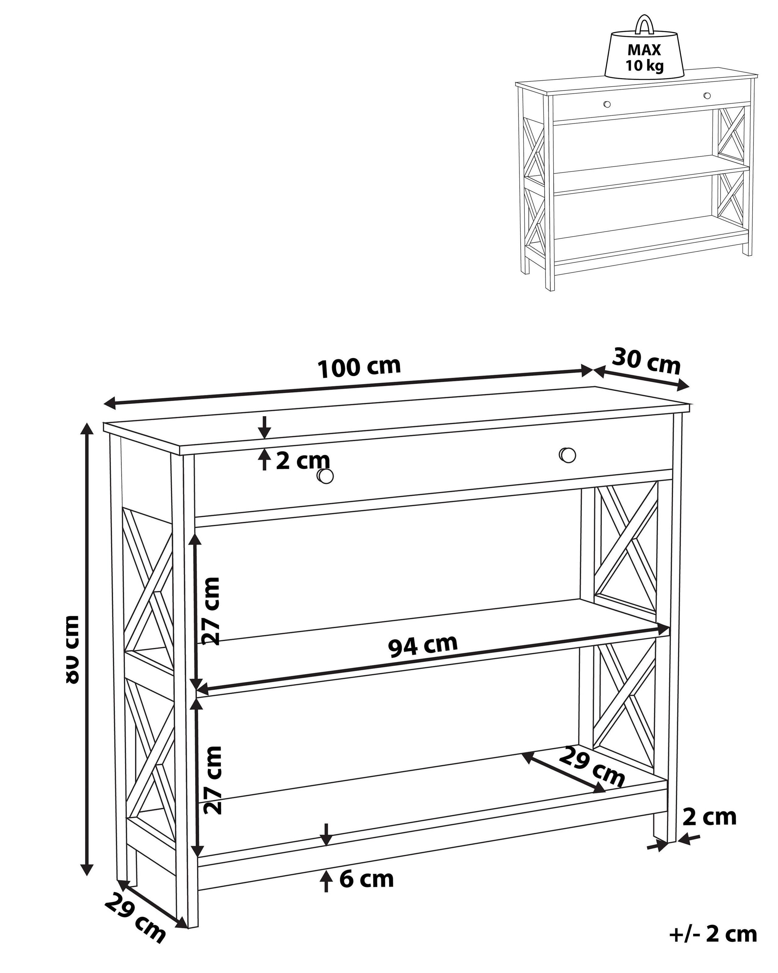 Beliani Console en MDF Traditionnel MONTGOMERY  