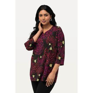 Ulla Popken  Slinkyshirt , Classic, V-Ausschnitt, 3/4-Arm 