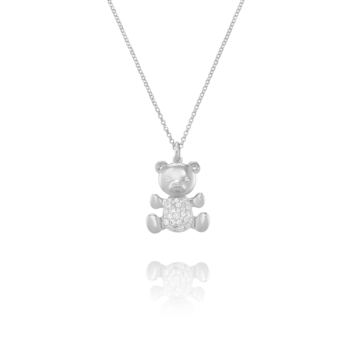 Charles Garnier  LÉGENDE-Halskette mit Bärenanhänger aus Silber und Zirkoniumoxiden 