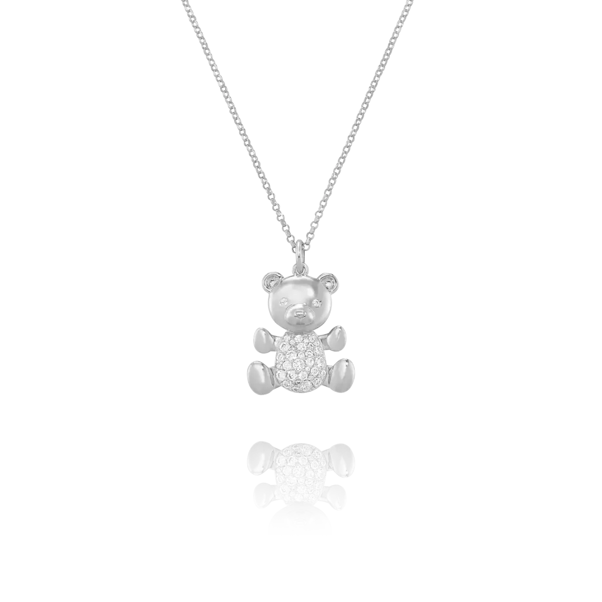 Charles Garnier  Collier LÉGENDE à Pendentif Ourson en Argent & oxydes de zirconium 