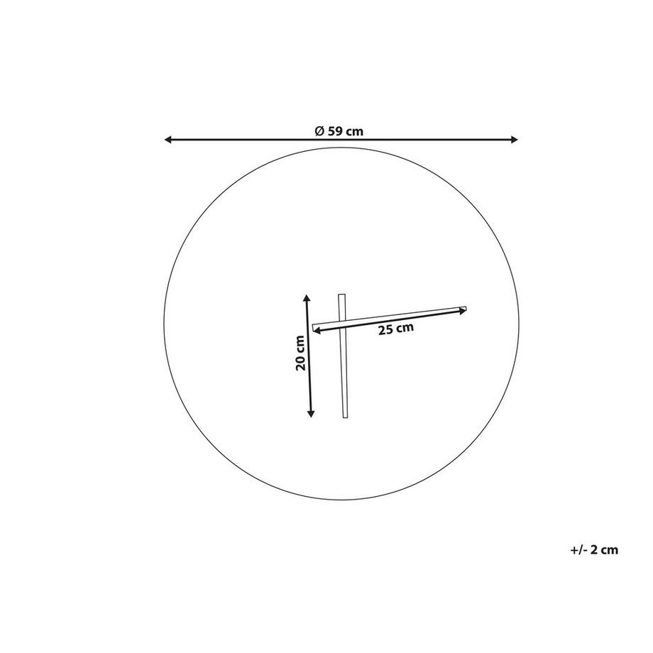 Beliani Wanduhr aus Aluminium  VAIGAI  