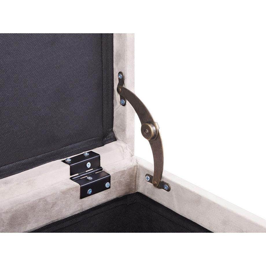 Beliani Pouf mit Stauraum aus Samtstoff Glamourös LORETTO  