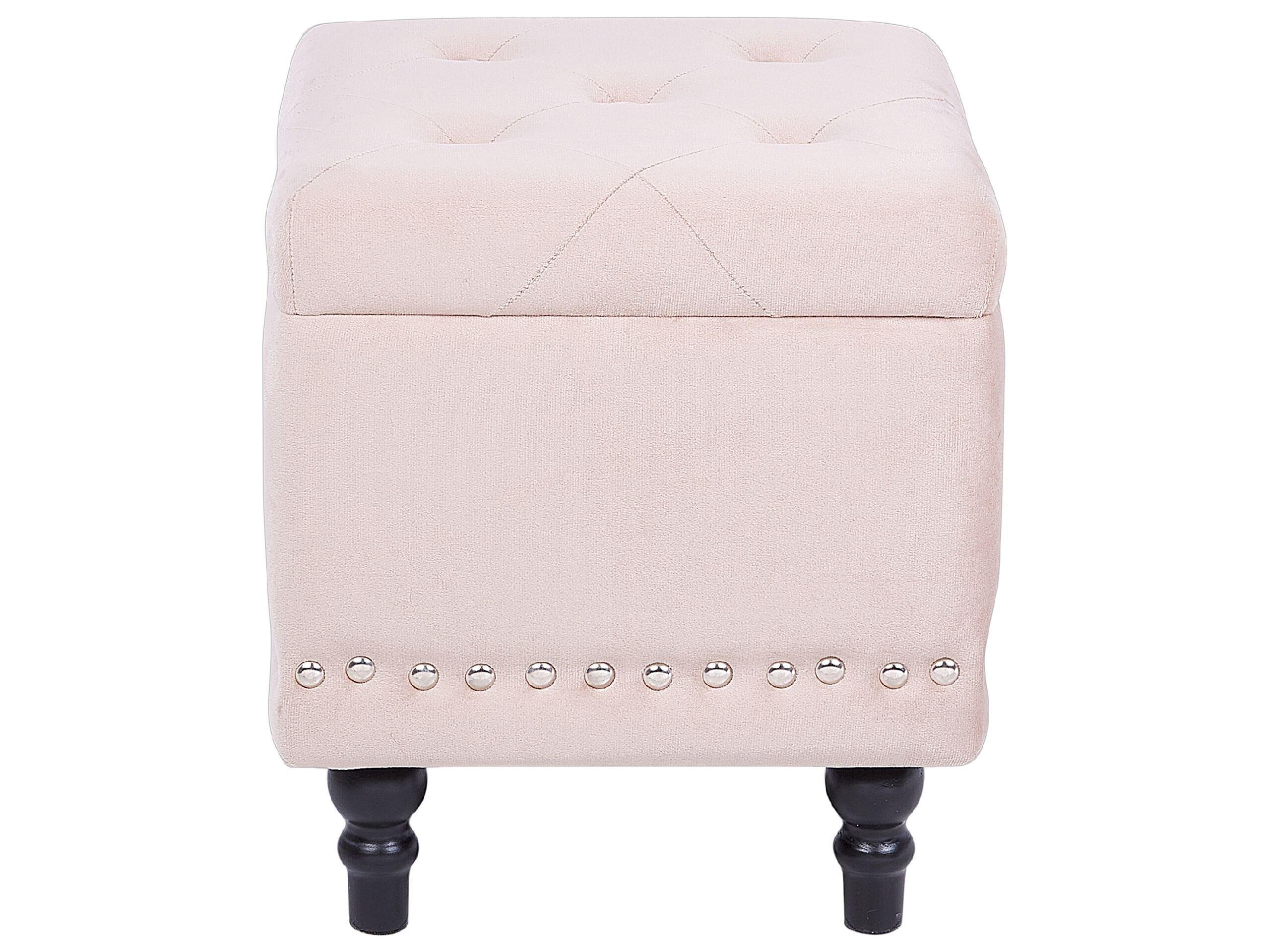 Beliani Pouf en Velours Glamour LORETTO  