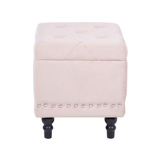 Beliani Pouf en Velours Glamour LORETTO  