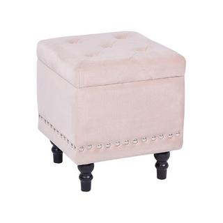 Beliani Pouf en Velours Glamour LORETTO  