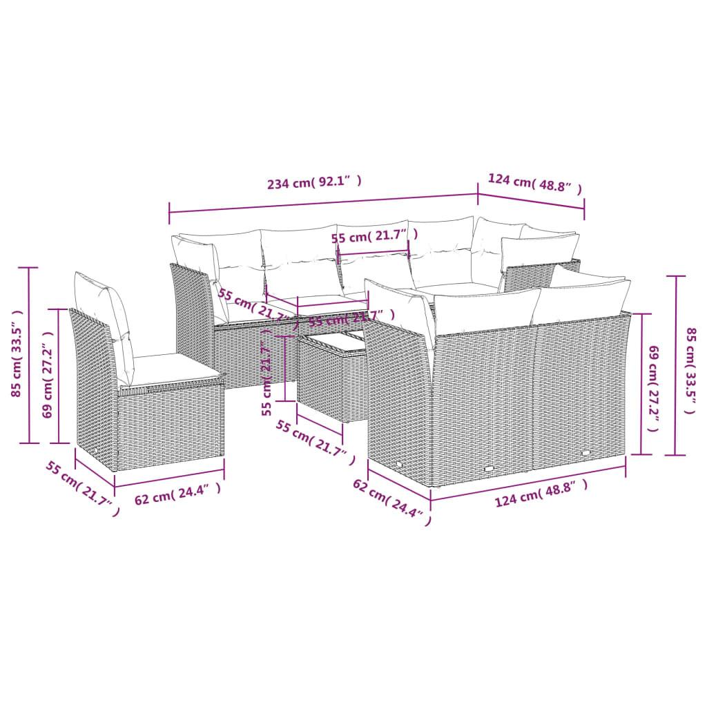 VidaXL Garten sofagarnitur poly-rattan  