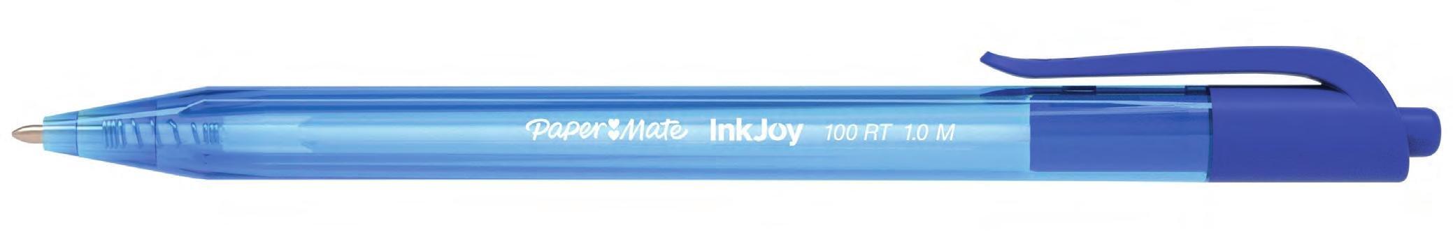 Papermate  Papermate InkJoy 100 RT Blu Penna a sfera retrattile a clip Medio 20 pz 