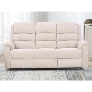 Vente-unique Couchgarnitur mit elektrischer Relaxfunktion 3+2 - Stoff - Beige - NEVERS  