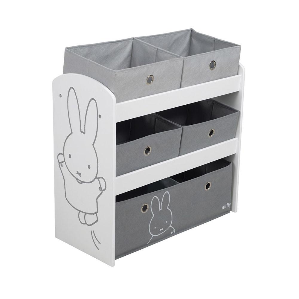 roba Spiel & Aufbewahrungsregal Miffy mit 5 Stoffboxen  