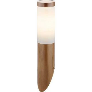 mutoni Lampe d'extérieur Boston en acier inoxydable 1xE27 aspect bois opale 8x8x39  