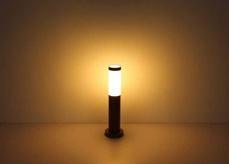 mutoni Aussenleuchte Boston Edelstahl 1xE27 holzoptik opal 8x8x39  