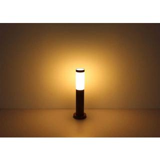 mutoni Lampe d'extérieur Boston en acier inoxydable 1xE27 aspect bois opale 8x8x39  