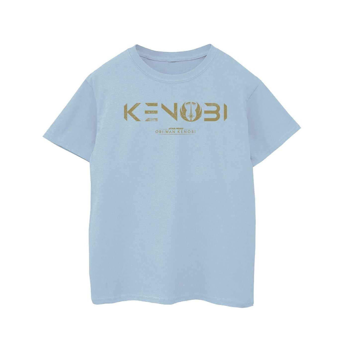 Image of Obiwan Kenobi Logo Tshirt Mädchen Blau 128