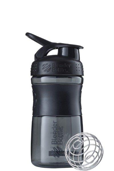 Blender Bottle  20oz / 590ml BlenderBottle SportMixer Flip, Black/Black 