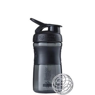 Blender Bottle  20oz / 590ml BlenderBottle SportMixer Flip, Black/Black 