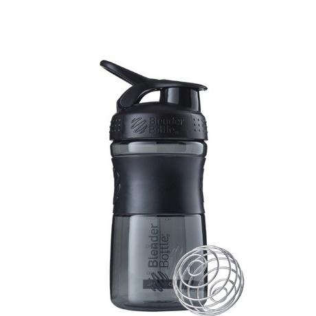 Blender Bottle  20oz / 590ml BlenderBottle SportMixer Flip, Black/Black 