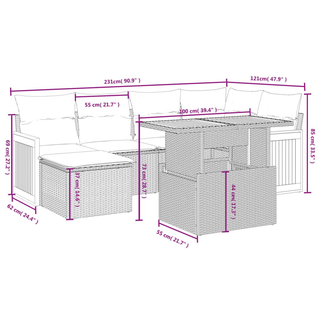 VidaXL Garten sofagarnitur poly-rattan  