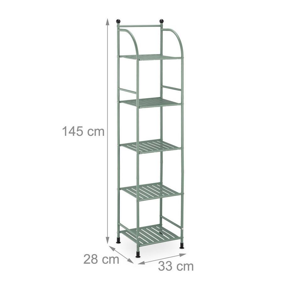 B2X  Étagère étroite sur pied avec 5 étagères 