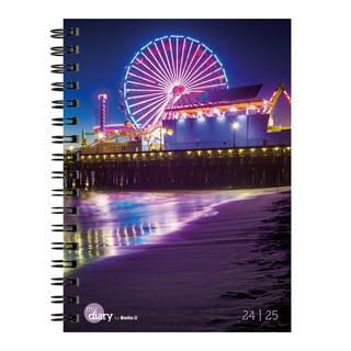 Biella Agenda scolaire mydiary A5 Wire-O 3½ jours par page, Beach  