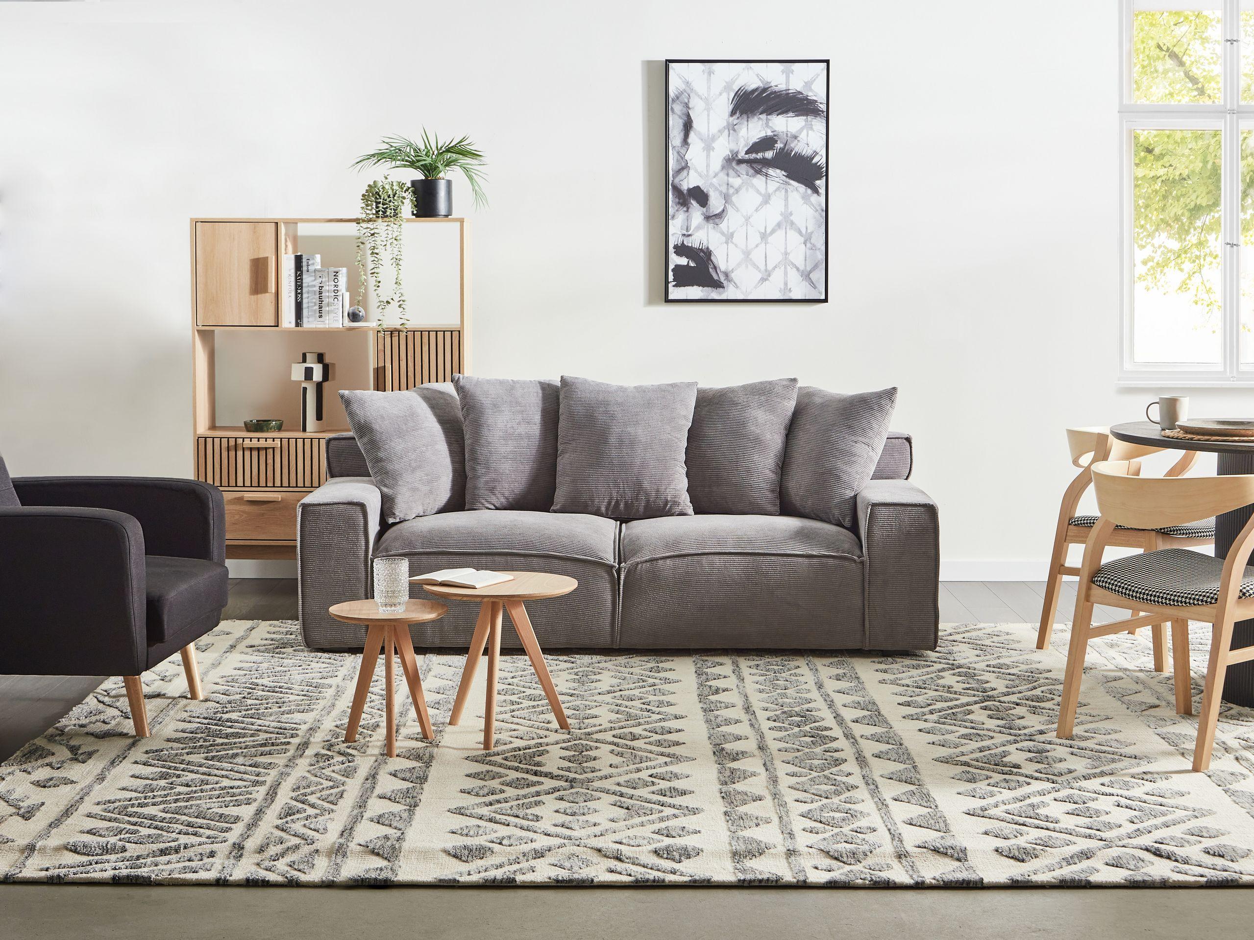 Beliani 3 Sitzer Sofa aus Cord Modern VISKAN  