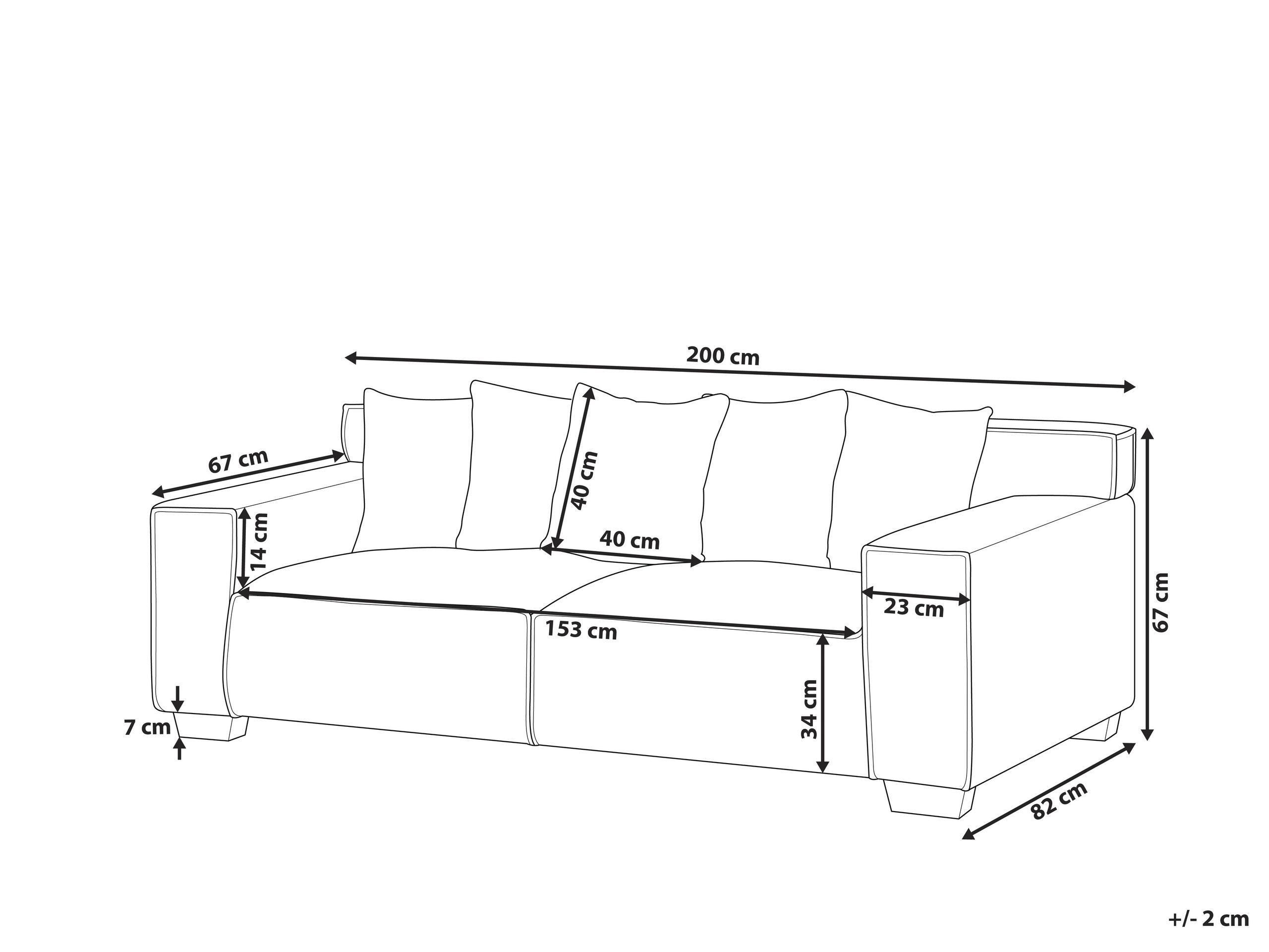 Beliani 3 Sitzer Sofa aus Cord Modern VISKAN  