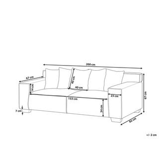 Beliani 3 Sitzer Sofa aus Cord Modern VISKAN  