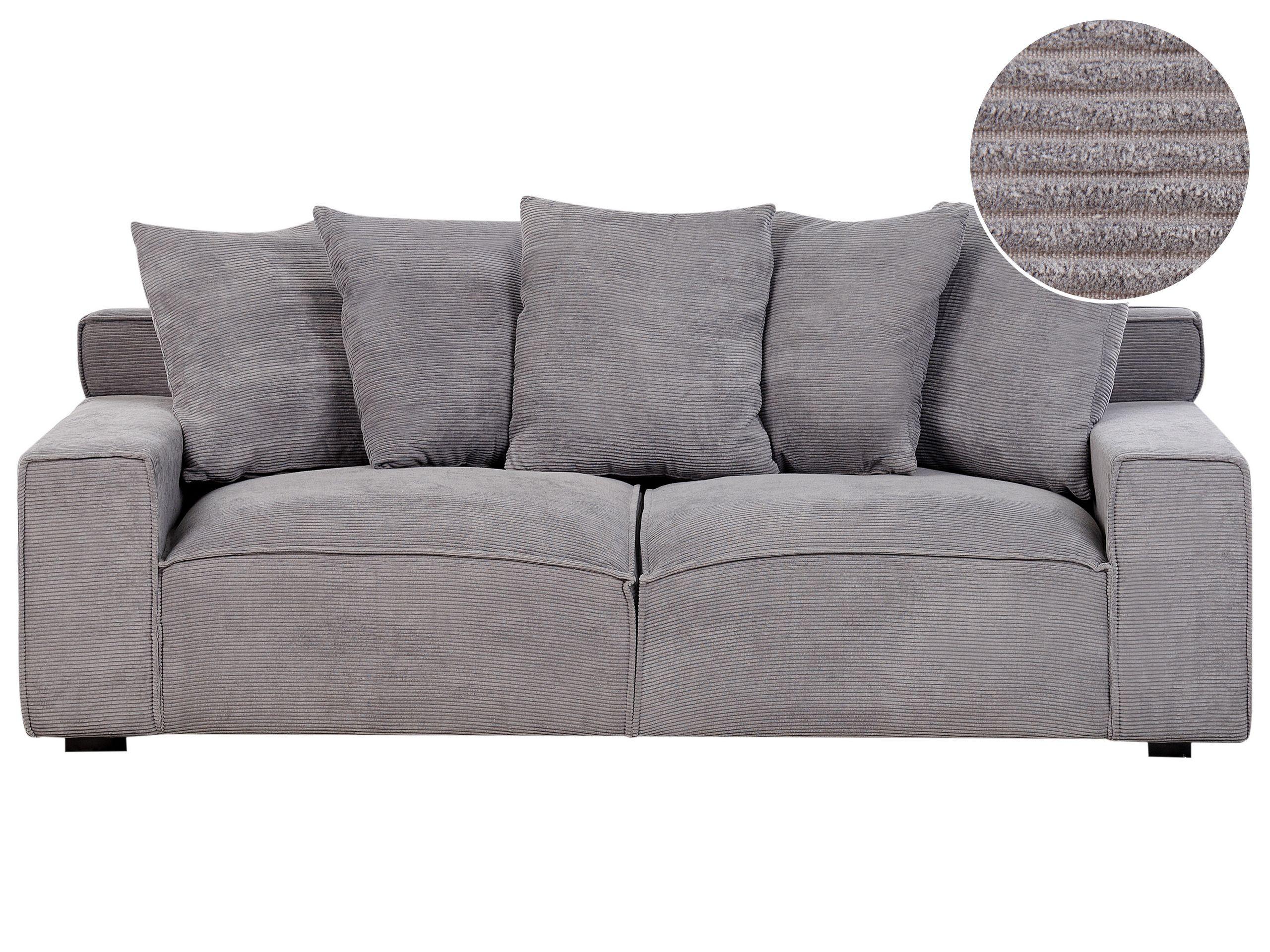 Beliani 3 Sitzer Sofa aus Cord Modern VISKAN  