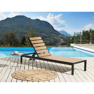 Beliani Lettino Prendisole en Legno plastico Industriale NARDO  
