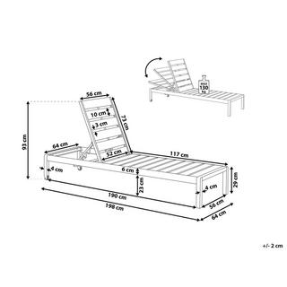 Beliani Lettino Prendisole en Legno plastico Industriale NARDO  