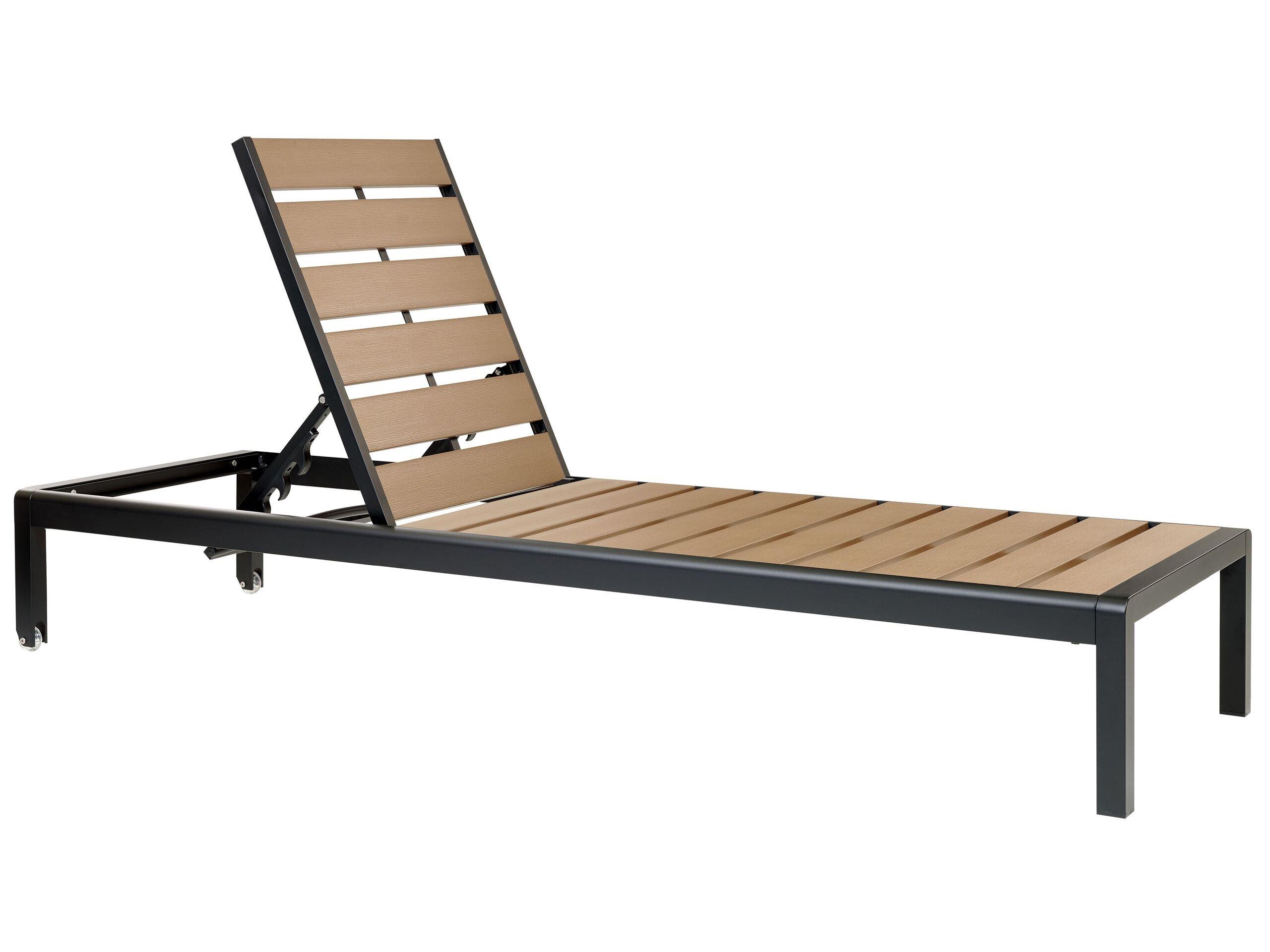 Beliani Lettino Prendisole en Legno plastico Industriale NARDO  