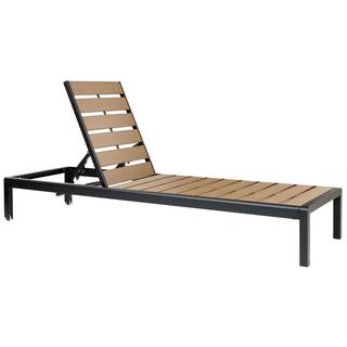Beliani Lettino Prendisole en Legno plastico Industriale NARDO  