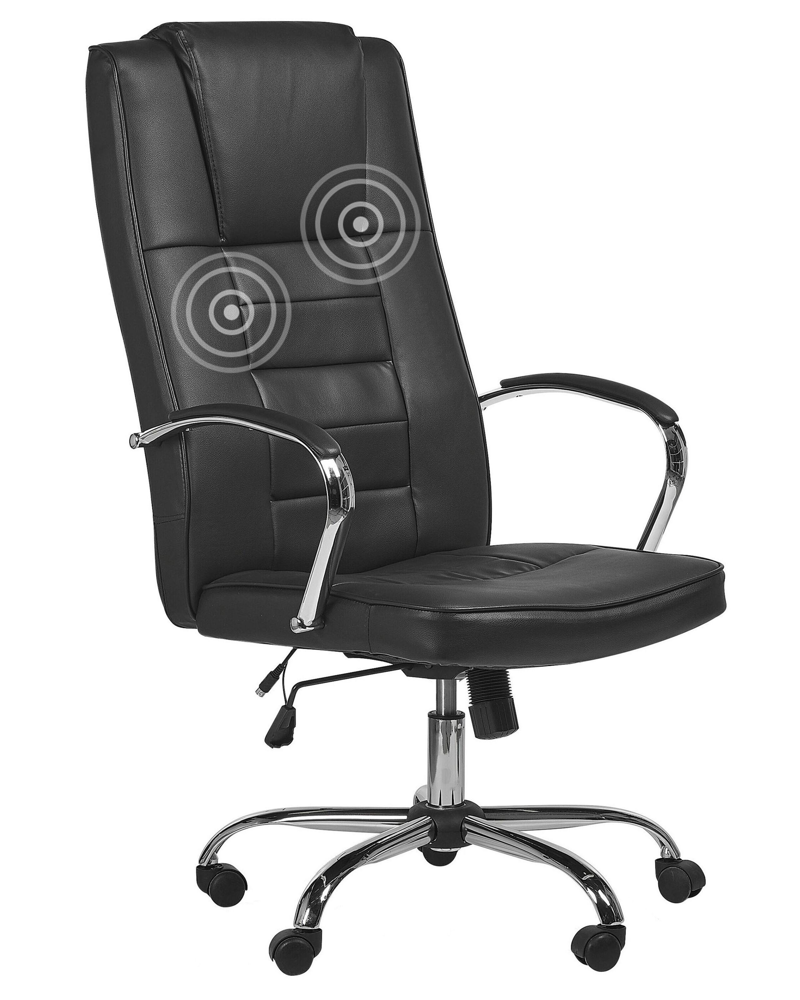 Image of Massagestuhl Aus Kunstleder Klassisch Grandeur Unisex Schwarz