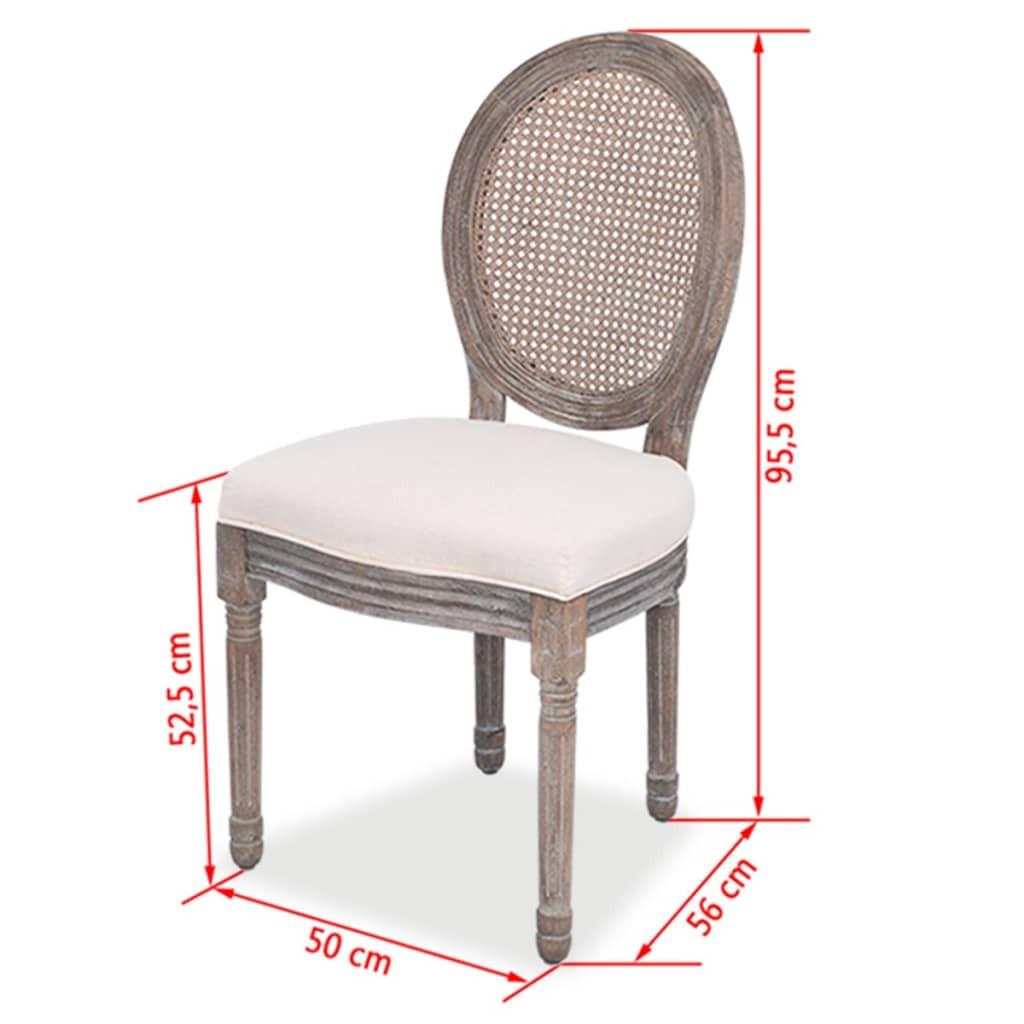 VidaXL Chaise de salle à manger tissu  