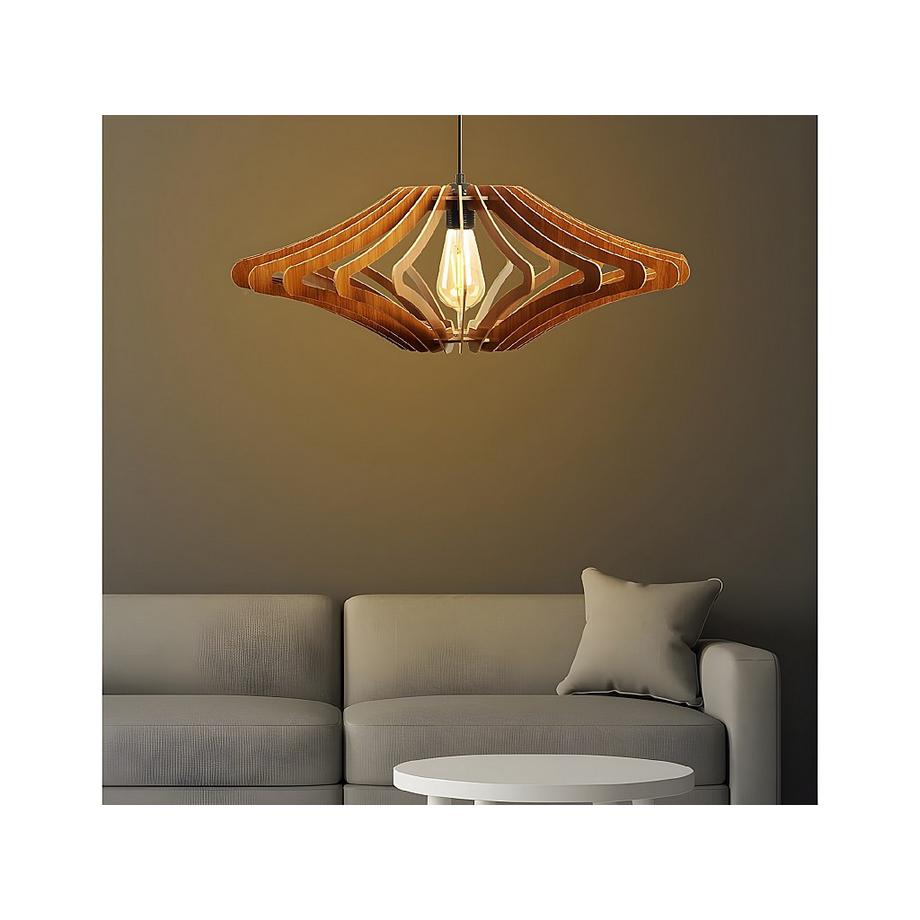OZAIA Suspension ajourée en MDF 59 55 noyer FARITA  