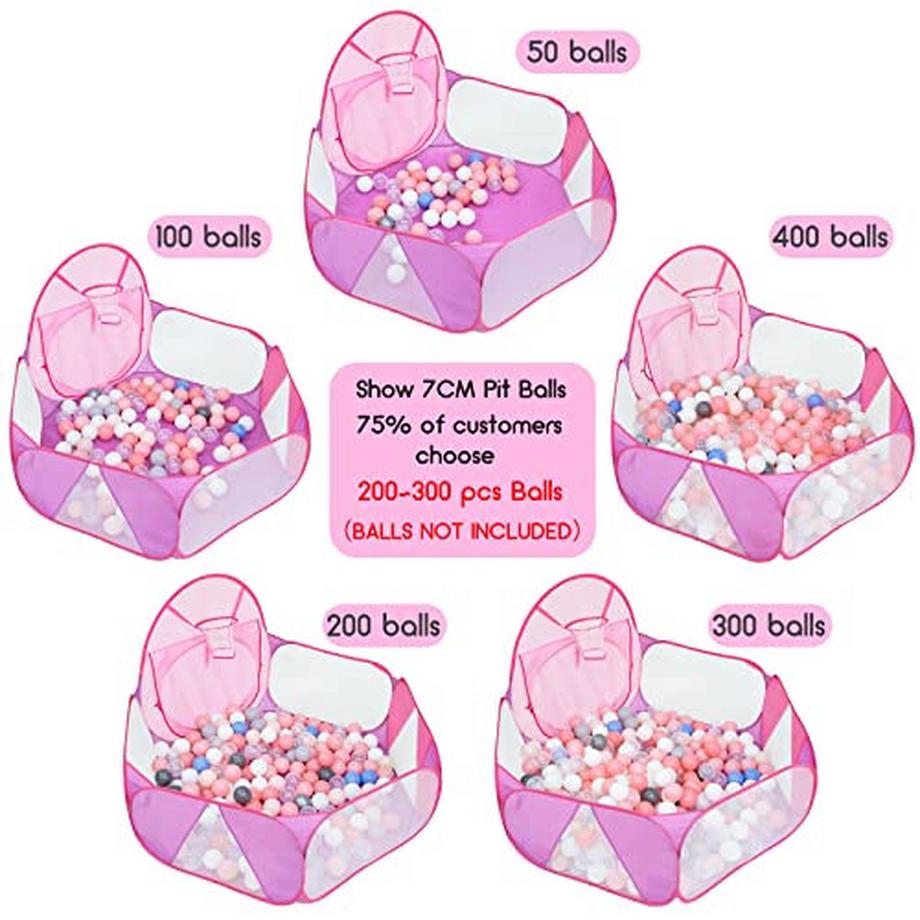 Activity-board  Piscine à balles pour enfants, grande piscine à balles pop-up, tente de jeu pour les tout-petits, parc pour bébés avec panier de basket-ball et sac de rangement 