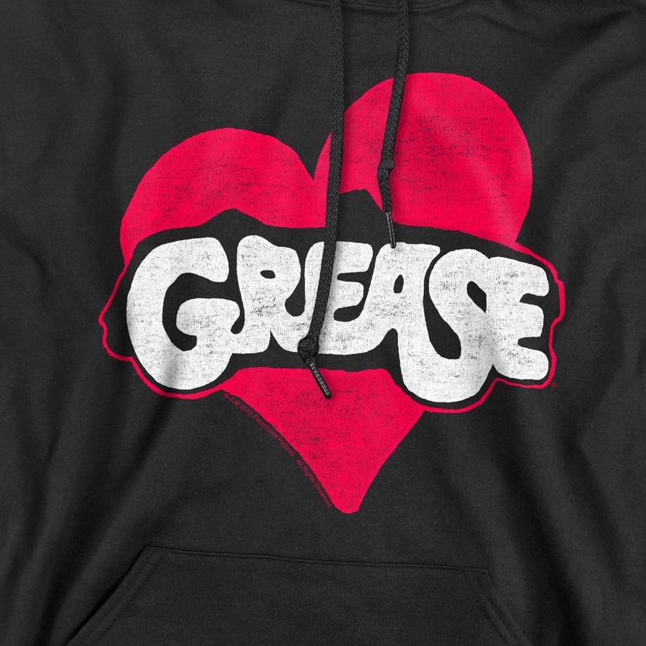 Grease Heart Logo Felpa con Cappuccio  