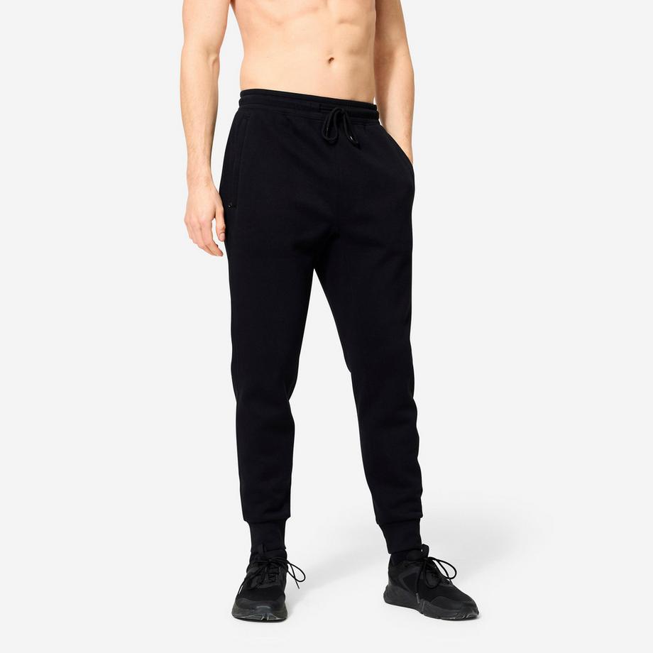 DOMYOS  Pantalon de fitness slim homme, noir 