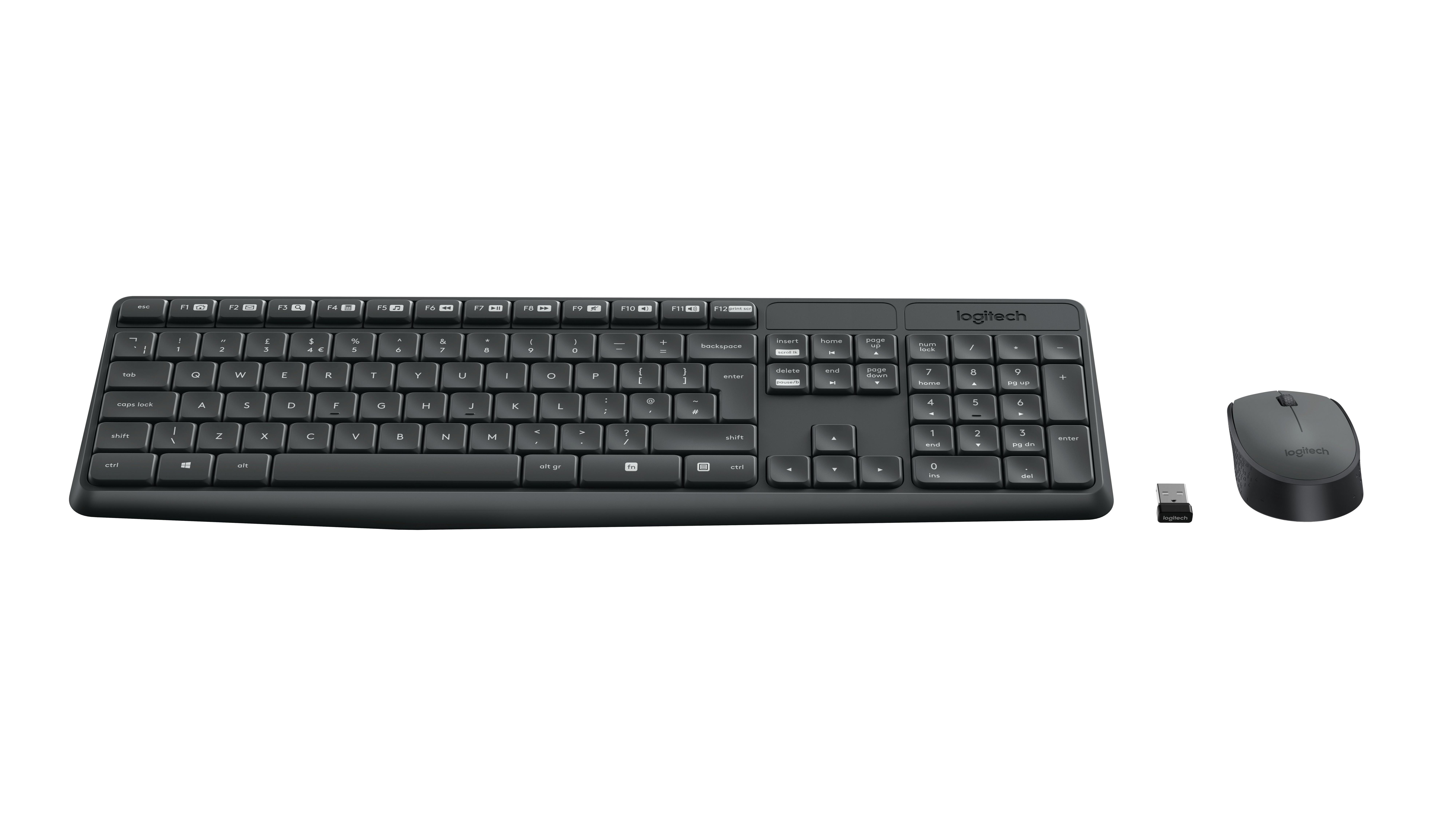 Logitech  MK235 tastiera Mouse incluso USB AZERTY Francese Grigio 