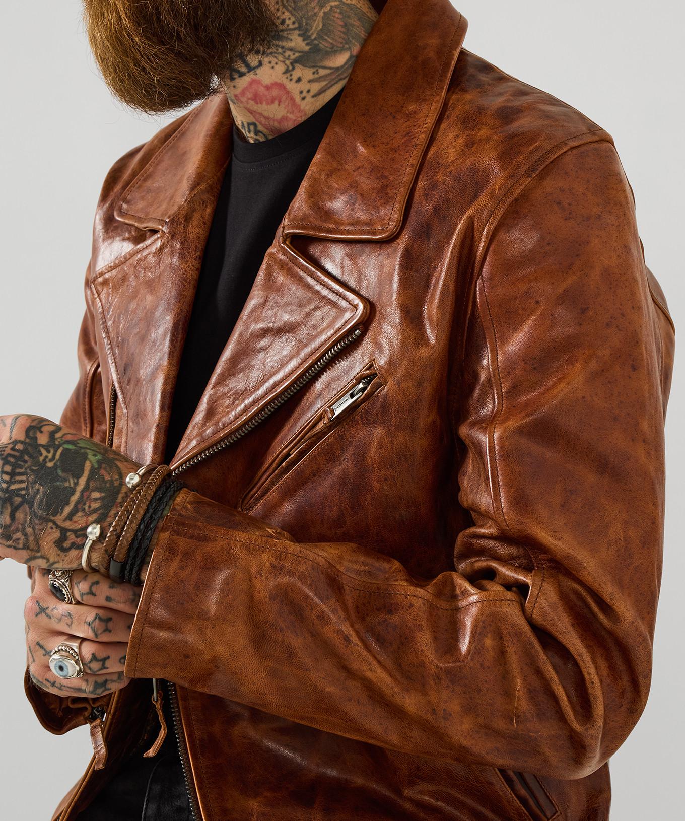 Joe Browns Giacca in pelle stile biker con cerniera  