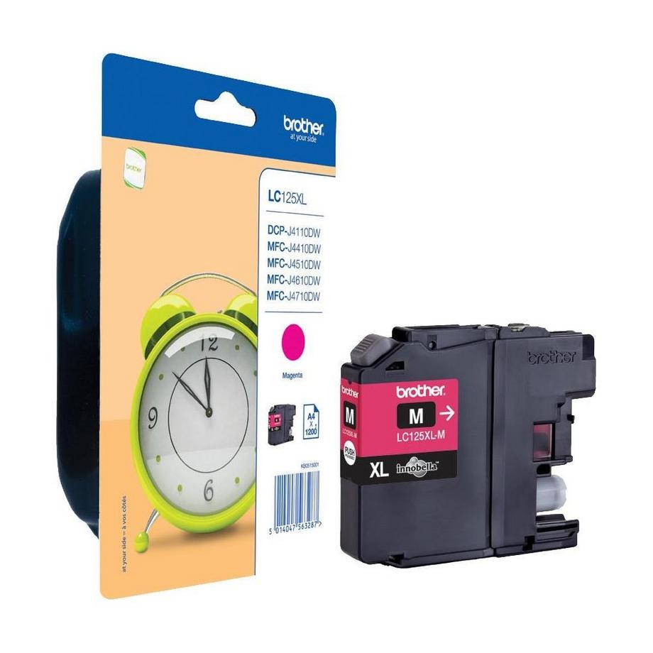 E+P Elektrik  BROTHER Tintenpatrone XL magenta LC-125XLM DCP-J4110DW 1200 Seiten 
