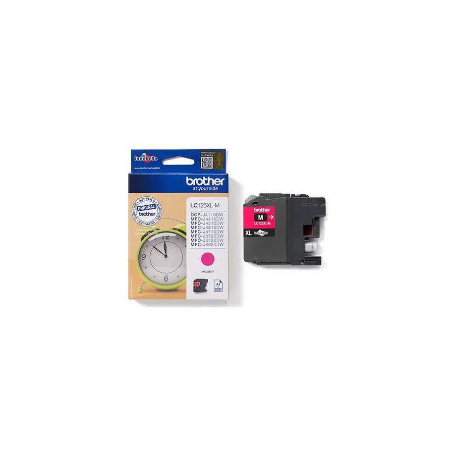 E+P Elektrik  BROTHER Tintenpatrone XL magenta LC-125XLM DCP-J4110DW 1200 Seiten 