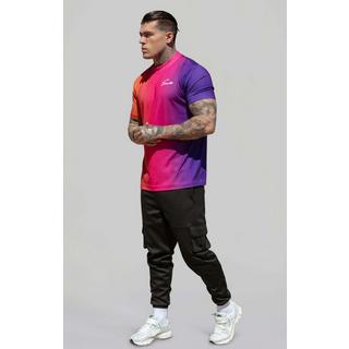 Sik Silk  T-shirt Script Fade T-Shirt in Pink, Purple 